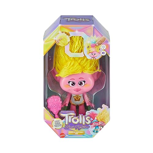 Muñeca DreamWorks Trolls Rainbow HairTunes Viva con luces miniatura 6