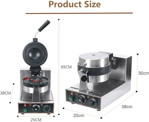 2024 Ice Cream Burger Maker & Waffle Press - Adjustable Time & Temperature, Non-Coated Sandwich Maker for Home & Commercial Use, Single Head Ice Cream Filling Waffle Maker