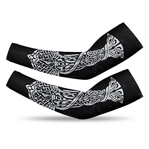 Manchons de protection solaire UV motif Viking Marteau de Thor pour bras