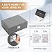 Jewelry Box for Women Girls 2 Layer Leather Travel Jewelry Organizer Storage Case with Lock and Removable Tray for Necklace Earrings Rings Bracelets Gift, Come with Polishing Cloth and Jewelry Bags