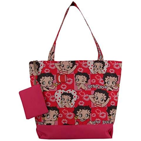 Betty Boop Tote Bag Fashion Shoulder Bag (Fuchsia Pink) Cover