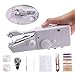 Produktbild Cardition Handheld Mini Nähmaschine 30PCS Nähmaschine Hand [Tragbare Handheld Kleiner kabelloser Elektrische Schneller Handlicher Stich Leicht] Mini Tragbare Nähmaschine (Weiß)
