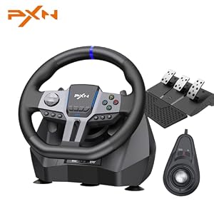 PXN Gaming Steering Wheel – V9 GEN2 Racing Wheel 270/900° Car Simulation with Pedal and Shifter, Paddle Shifters Driving Wheel for PC, PS4, Xbox One, Xbox Series X|S