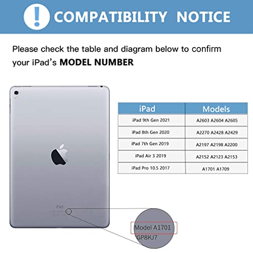 Keyboard Case For Ipad 9Th/8Th/7Th Generation 2021/2020/2019, Ipad 10.2/Pro 10.5 Keyboard Case With Pencil Holder, Detachable Bluetooth Keyboard For 9Th/8Th/7Th Gen 10.2 Inch/Ipad Air 3/Ipad Pro 10.5 #TOP1