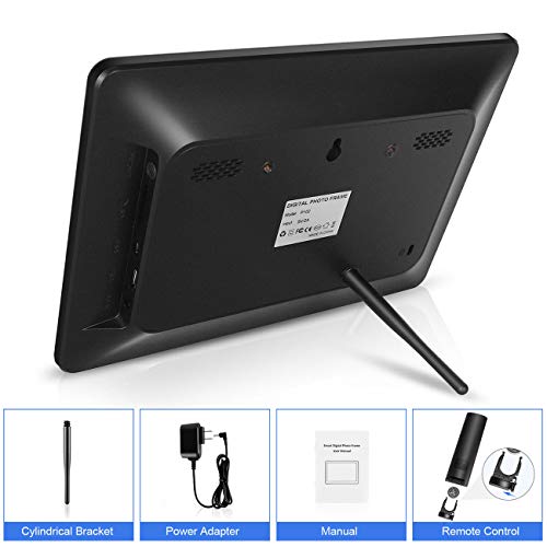 Smart Digital Photo Frame with 1920x1080 IPS Screen Digital Picture Frame Support Adjustable Brightness Photo Frames 1080P Video Music Remote 16:9 Widescreen (8 inch WiFi, Black) - Thumbnail 5