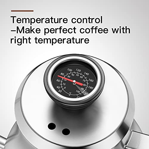 Meelio Pour Over Coffee Kettle 1.2 Liter 40 Oz Tea Kettle With Thermometer For Stove Top Gooseneck Kettle, Stainless Steel Tea Pot Stovetop Teapot For Drip Coffee, Tea #TOP3