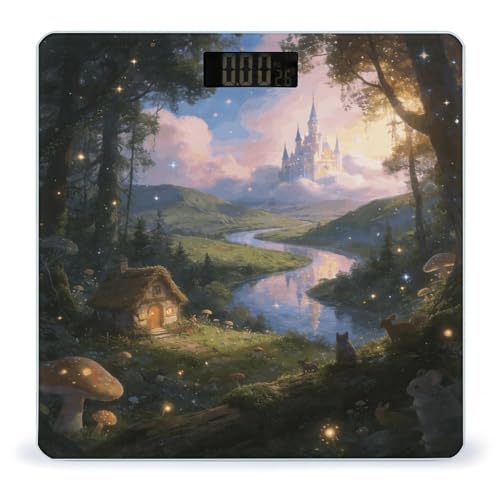Báscula Digital de Baño de Vidrio Templado con Pantalla LED miniatura 1