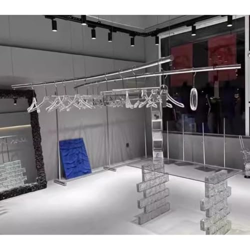 Présentoir de magasin de vêtements incurvé 140 cm pour optimiser l'espace de vente