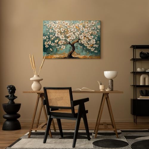 Tableau Arbre en Fleurs Effet 3D decoration murale salon 120x80 - 7