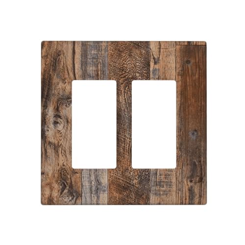 Brown Wood Rustic Farmhouse Vintage Light Switch Cover Decorative