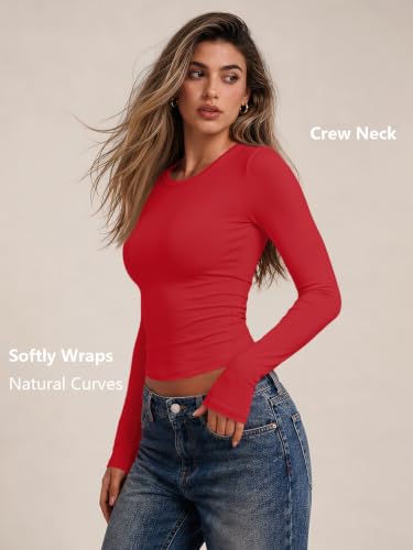 Image of Trendy Queen Womens Long Sleeve T Shirts Fall Fashion Basic Y2K Tops 2026
