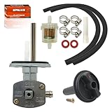 SPNUVR Fuel Petcock ON OFF Valve with Lever Screw Fit for Yamaha Grizzly YFM350 YFM660 Bruin 350 350 2002-2016 Fuel Tank Switch Valve Part 5KM-24500-10-00 1NS-F4524-00-00 5KM-24311-20-00