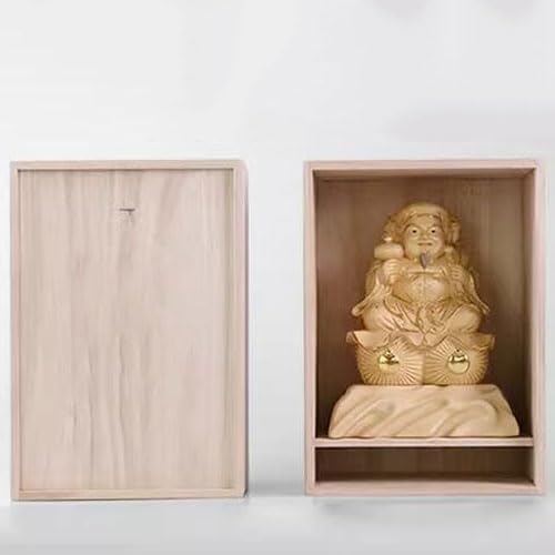 Amazon｜木彫りの仏像【歓喜天（聖天）】柘植 総高90mm 夫婦和合