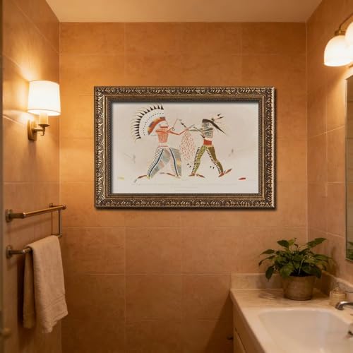 Toile amérindienne Karl Bodmer 40,6 cm pour mur vide - 6