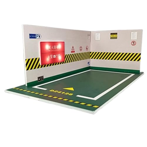 Plantilla de escena de garaje de garaje - Parking Diorama garaje | Modelo de estacionamiento LED fundido en 1/24, estacionamiento para el dormitorio