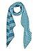 Blue Stripe Asymmetrical Cut Neck Scarf