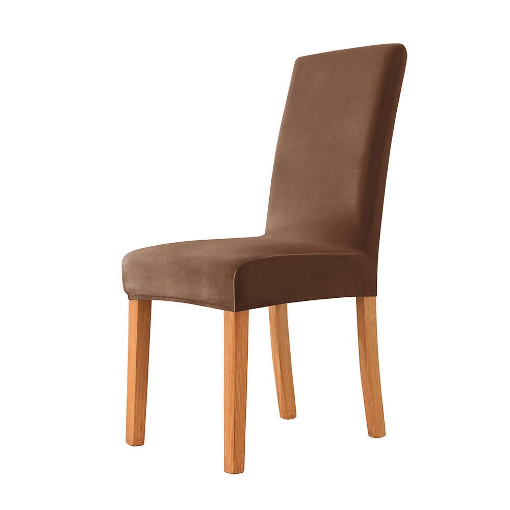 BROLEO Thickened Velvet Dining Chair Cover Chair Cover Elastic Hotel Restaurant Chair Cover High Back Chair Slipcover