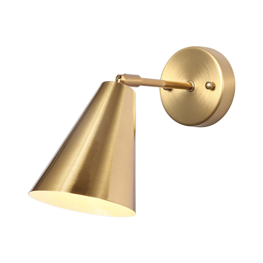 Applique Murale en Laiton Réglable Luminaire E27 pour Lampe de Chevet et Lecture