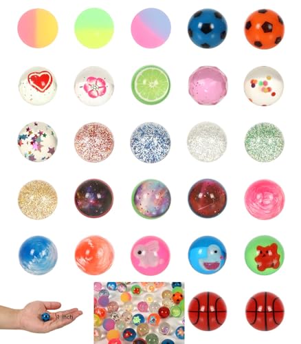 Image of Small Bouncy Balls for Kids Prize box Toys for Kids 3-5 4-8, Mini Party Favors for Kid Classroom Treasure Box Prize, Rubber Balls Easter Goodie Bag Stuffer Pinata Stuffers Kid Party Bag Fillers 27pcs