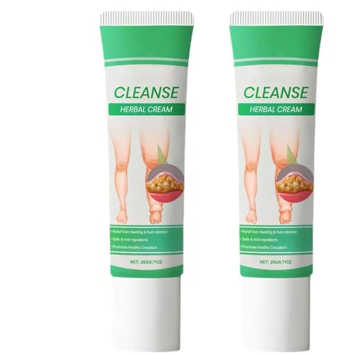Crème pour l'œdème des jambes naturelle - Soin anti-gonflement hydratant pieds et chevilles - 2pcs