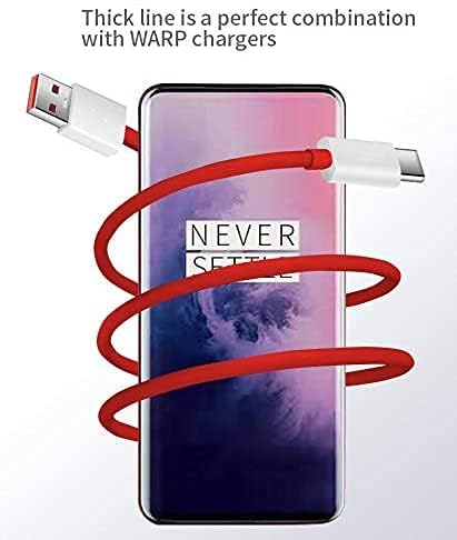 Image of 65w Charger Warp /Dash /SUPERVOOC Charger for Oneplus | 65 Watt Adapter with Type C Cable for WARP /SuperVooc Compatible for Oneplus 11 /11R /10 /10 Pro /9 /9 Pro / 9R / 8 / 8T /7 /Nord /CE 2,2t USB-A to C (CXZ42)