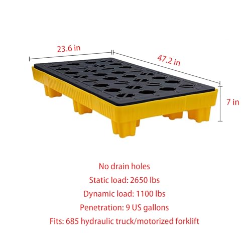 Plateforme de rétention industrielle modulaire empilable avec bac anti-fuite