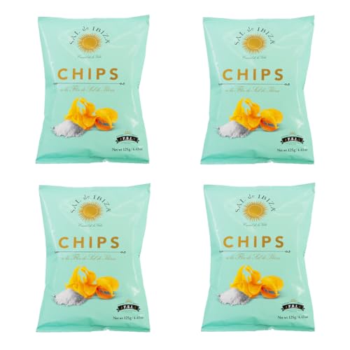 Image of Sal de Ibiza Fleur de Sel Potato Chips - 4.4 oz Bags (4-Pack)