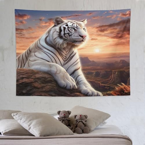 Tapisserie murale tigre tenture suspendue salon chambre DCCCY 150x200