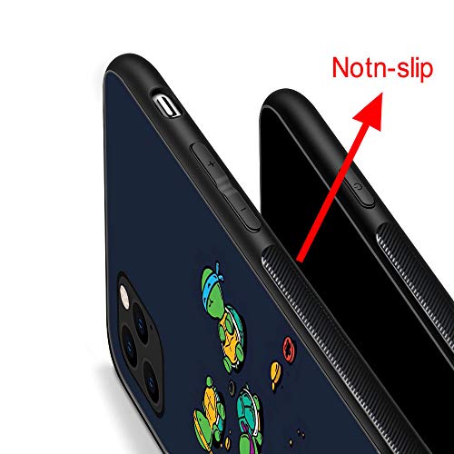 Iphone 11 Case,Anime Turtle 288 Pattern Design Iphone 11 Cases, Tempered Glass Back + Soft Silicone Tpu Shock Absorption Bumper Protective Case Compatible For Iphone 11 #TOP4