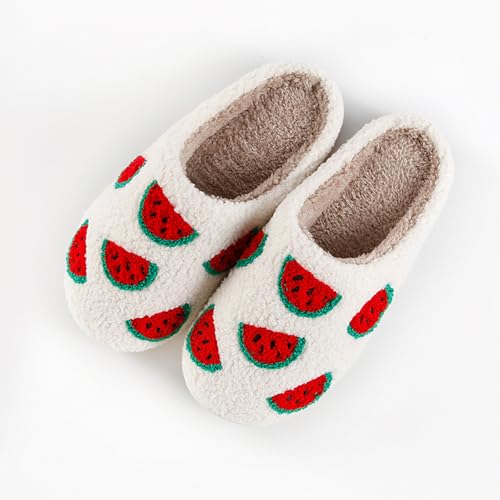 Image of Cherry Slippers for Women Men Fruit Shoes Cute Memory Foam Soft Winter Warm Indoor Outdoor Slippers