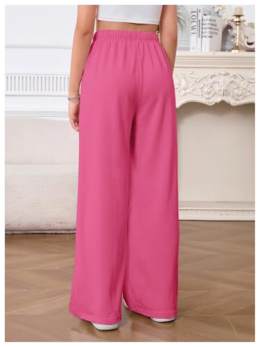Image of SOLY HUX Girl's Wide Leg Sweatpants Loose Baggy Pants with Pockets