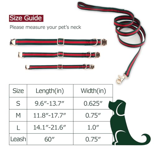 Echentie GREEN RED-COLLAR-S-2 Stylish And Elegant Dog Collar,Adjustable Metal Belt Buckle, Durable High Density Fabric For Comfortable Pet Dog Collar And Dog Leash Set Packing thumb #4