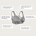 HACI Women's Front Closure Posture Bra Full Coverage Back Support Wireless Unpadded(Grey,42B)