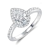 Luckilemon Moissanite Adjustable Engagement Ring, Promise Eternity Ring for Women,Wedding Rings,Jewelry Gift,Friendship Promise Fashion Jewelry Valentine Gifts for Women