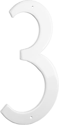 Montague Metal Products CSHN-8-3-W - Placa de aluminio para exteriores, tamaño mediano, color blanco