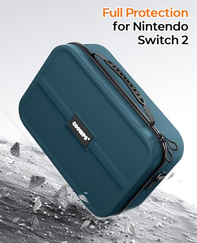 Image of COOWPS Switch 2 Case Bundle for Nintendo Switch 2, with 2-Pack Screen Protector, 6Pcs Thumb Grips, 20 Game Card Slots, Portable Travel Full Protection All In One Storage Case for Switch 2 Accessories
