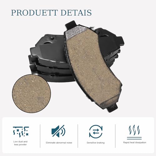 Image of D699 Front Ceramic Brake Pads Kit Fit For Chevrolet Impala 2000-2005, For Monte Carlo 2000-2005, For Venture 1997-2005, For Pontiac Bonneville 2000-2005, For Grand Prix 1997-2003