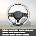 Osilly Car Steering Wheel Cover, 15 Inch Leather Non Slip Vehicle Steering Wheel Cover Protector, Comfortable Automotive Interior Protection Accessories, Universal for SUV Sedan Truck(White)