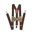 Hemp Bow ties and brown suspenders Set Combo Mens (Brown)
