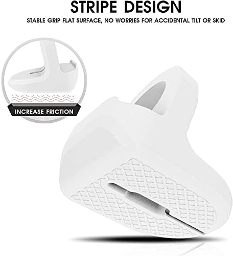 TUCANA Charger Stand Compatible with Apple Watch Charger Series 7/6/SE/5/445mm/44mm/41mm/40mm and Series 3/2/1 (42mm/38mm), Nightstand Mode, Durable Silicone with Non-Slip Stable Base (White)