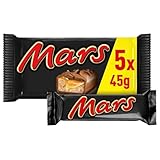 Mars, Barrita de Chocolate con Leche, Crema de Turrón y Caramelo, Pack de 5, Ideal para Calendario de Adviento y para Regalo, 5 x 45 g