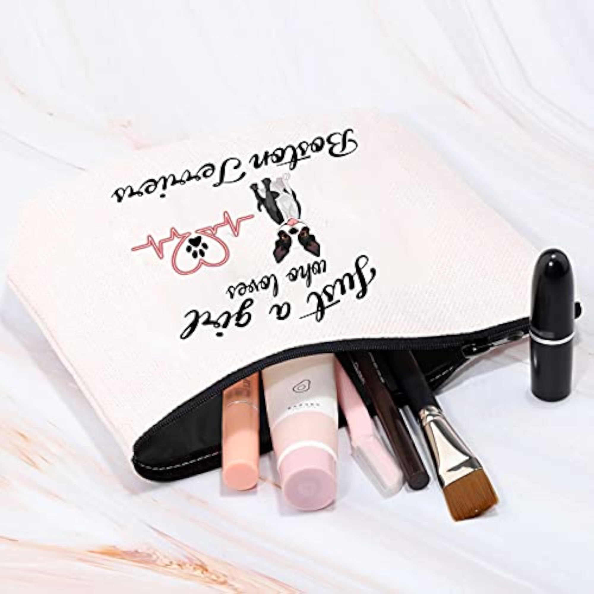 Boston Terrier Makeup Bag, Travel Toiletries Pouch