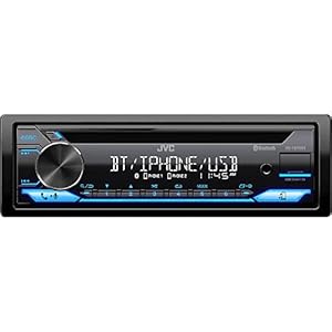 JVC KD-TD72BT Bluetooth Car Stereo Receiver with USB Port – AM/FM Radio, CD and MP3 Player, Amazon Alexa Enabled – 13-Digit LCD Dual-Line Display – Single DIN – 13-Band EQ