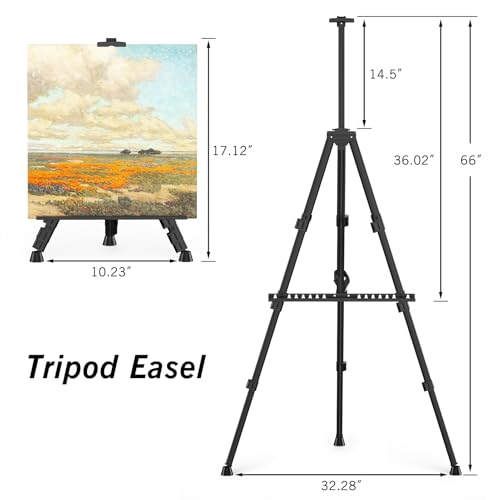 image for Mayyol Art Painting Tripod Easel Stand - Portable Adjustable Display A