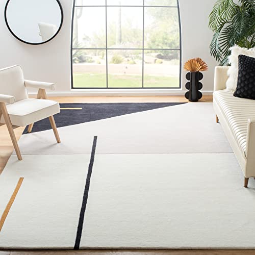 SAFAVIEH Fifth Avenue 9'x12' Ivory/Black