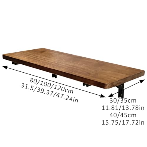 Table murale pliante en bois 80x35 cm pour optimiser les petits espaces - 2
