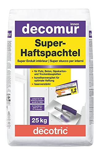 Decotric Super-Haftspachtel 25 kg Metall Paste Klebepaste Klar Wasserfest Metallgeeignet