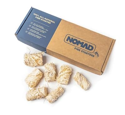 NOMAD Grills All-Natural Pine & Wax Fire Starters | 20 Pieces of Super-Dense Fire Starters for Charcoal Grills, Campfires, Fireplaces, Bonfires | Waterproof | Burns Stronger & Longer