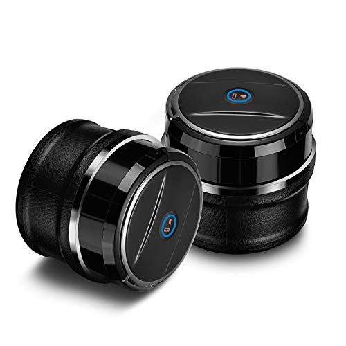 Solarxia Car Ashtray With Lid Easy Clean Up Detachable Auto Ashtray Led For Most Car/ Air Vent Cup Holder Home Office #TOP6