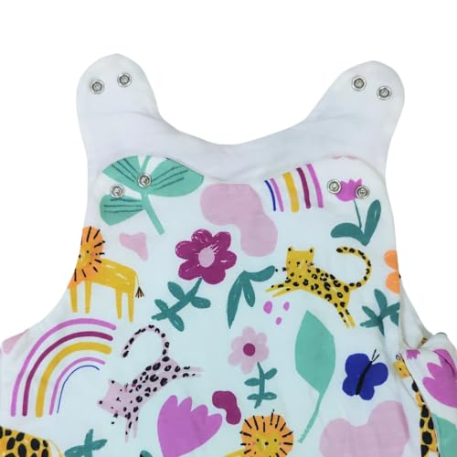 Image of Pure Cotton Baby Sleeping Sack Bag, Baby Sleeping Pod, Inverted Zipper, Snap Buttons, Inner Padding Filling